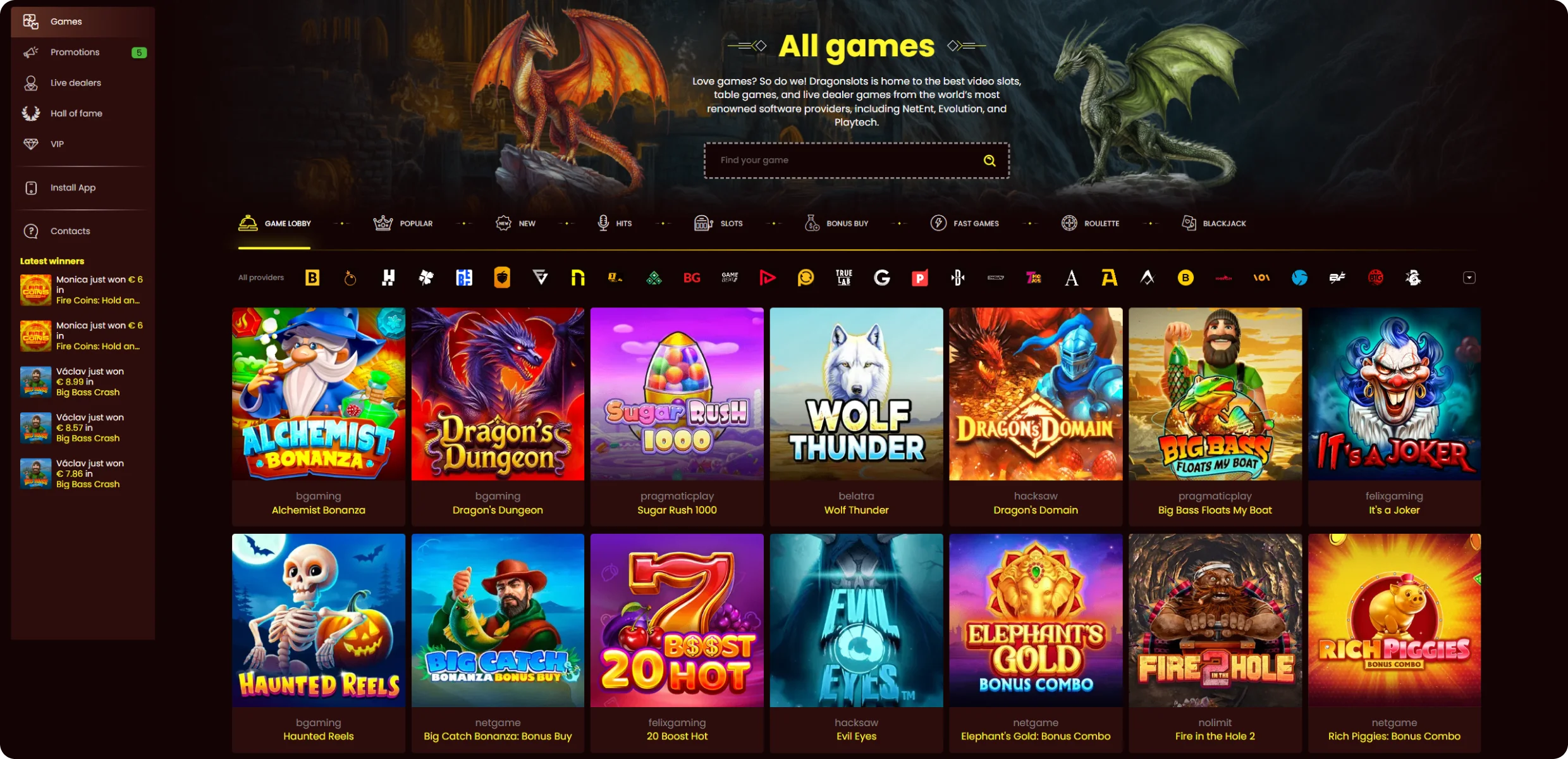 Dragon Slots Casino-Plattform